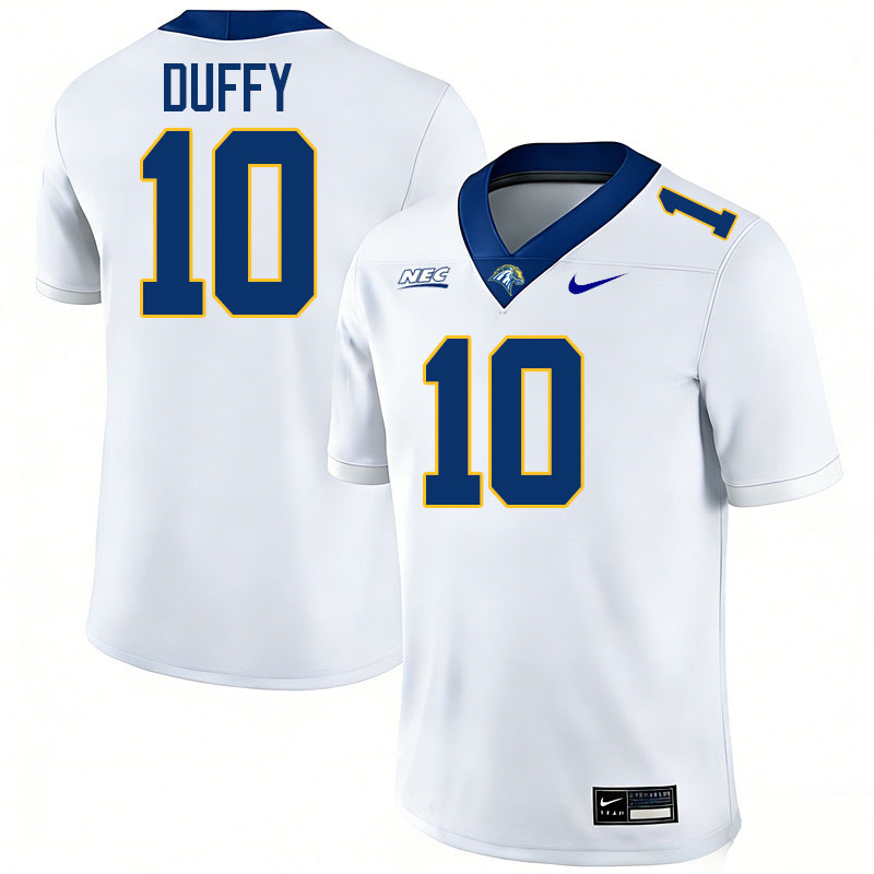 New Haven Chargers #10 AJ Duffy College Football Jerseys,Uniforms Stitched-White
